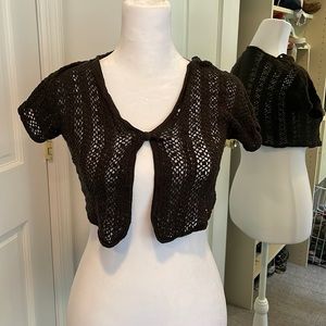 Theory crochet cardigan